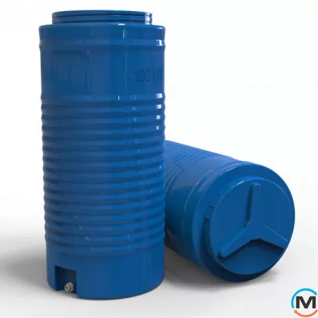 Емкость накопительная Евро Пласт пищевая Высокая Ø 450*1000 2-ш. синяя 100 л. вертикальная, фото , изображение 4