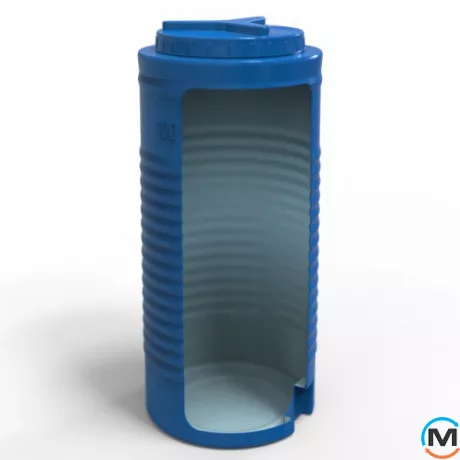 Емкость накопительная Евро Пласт пищевая Высокая Ø 450*1000 2-ш. синяя 100 л. вертикальная, фото , изображение 5