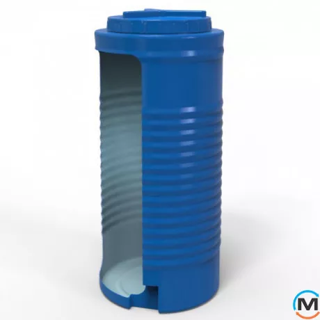 Емкость накопительная Евро Пласт пищевая Высокая Ø 450*1000 2-ш. синяя 100 л. вертикальная, фото , изображение 6