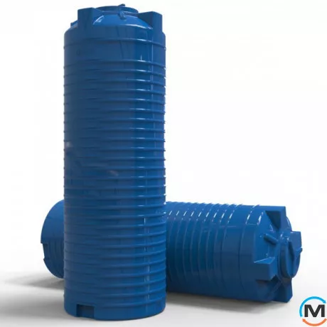 Емкость накопительная Евро Пласт пищевая Высокая Ø 790*2280 2-ш. синяя 1000 л. вертикальная, фото , изображение 5
