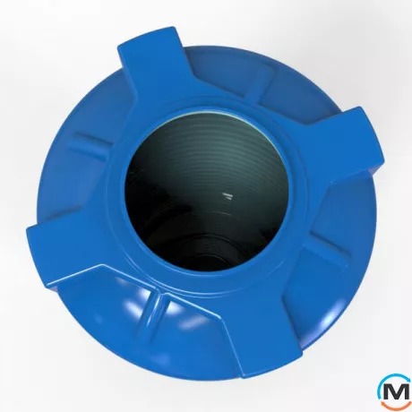 Емкость накопительная Евро Пласт пищевая Высокая Ø 790*2280 2-ш. синяя 1000 л. вертикальная, фото , изображение 6