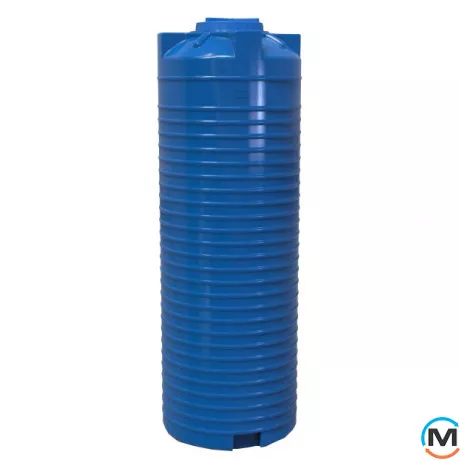 Емкость накопительная Евро Пласт пищевая Высокая Ø 790*2280 2-ш. синяя 1000 л. вертикальная, фото 