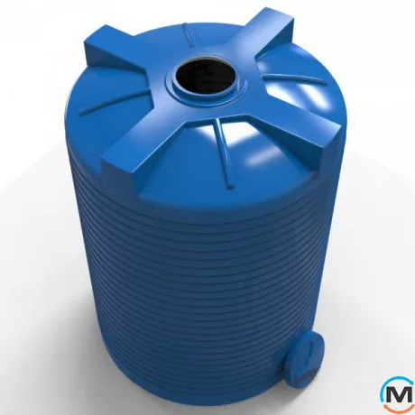 Емкость накопительная Евро Пласт пищевая Высокая Ø 2160*3150 2-ш. синяя 10000 л. вертикальная, фото , изображение 2