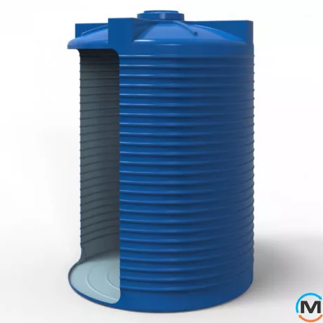 Емкость накопительная Евро Пласт пищевая Высокая Ø 2160*3150 2-ш. синяя 10000 л. вертикальная, фото , изображение 5