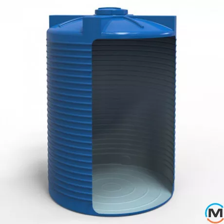 Емкость накопительная Евро Пласт пищевая Высокая Ø 2160*3150 2-ш. синяя 10000 л. вертикальная, фото , изображение 6