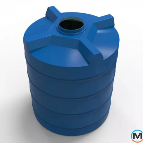 Ємність накопичувальна Євро Пласт харчова Висока Ø 1330*1650 2-ш. синя 1900 л. вертикальна, фото , зображення 4