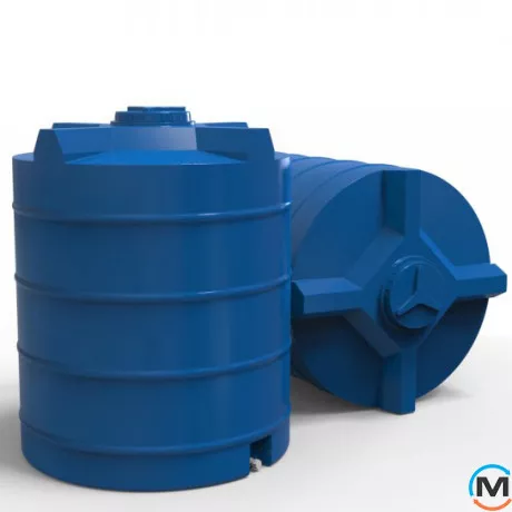Ємність накопичувальна Євро Пласт харчова Висока Ø 1330*1650 2-ш. синя 1900 л. вертикальна, фото , зображення 5