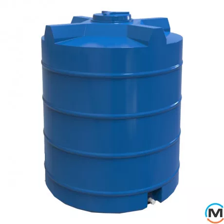 Ємність накопичувальна Євро Пласт харчова Висока Ø 1330*1650 2-ш. синя 1900 л. вертикальна, фото 