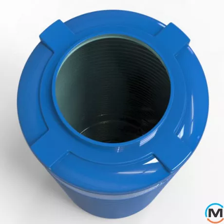 Емкость накопительная Евро Пласт пищевая Высокая Ø 590*1460 2-ш. синяя 300 л. вертикальная, фото , изображение 3