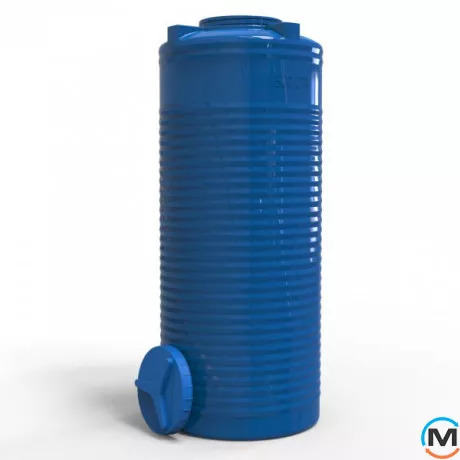 Ємність накопичувальна Євро Пласт харчова Висока Ø 690*1710 2-ш. синя 500 л. вертикальна, фото , зображення 5