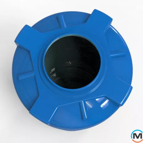 Емкость накопительная Евро Пласт пищевая Высокая Ø 800*1760 2-ш. синяя 750 л. вертикальная, фото , изображение 2