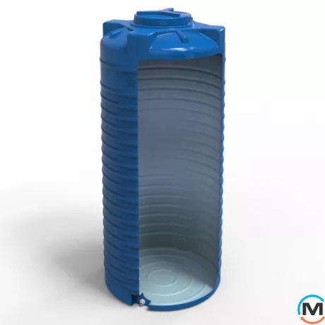 Емкость накопительная Евро Пласт пищевая Высокая Ø 800*1760 2-ш. синяя 750 л. вертикальная, фото , изображение 4