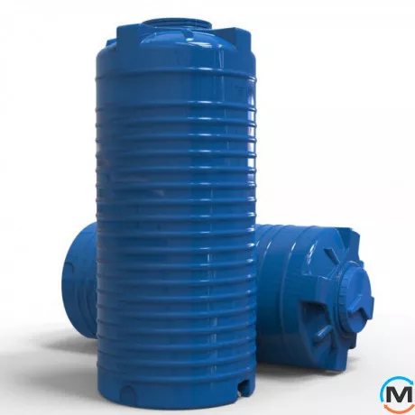 Емкость накопительная Евро Пласт пищевая Высокая Ø 800*1760 2-ш. синяя 750 л. вертикальная, фото , изображение 5