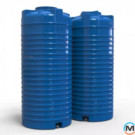 Емкость накопительная Евро Пласт пищевая Высокая Ø 800*1760 2-ш. синяя 750 л. вертикальная, фото , изображение 6