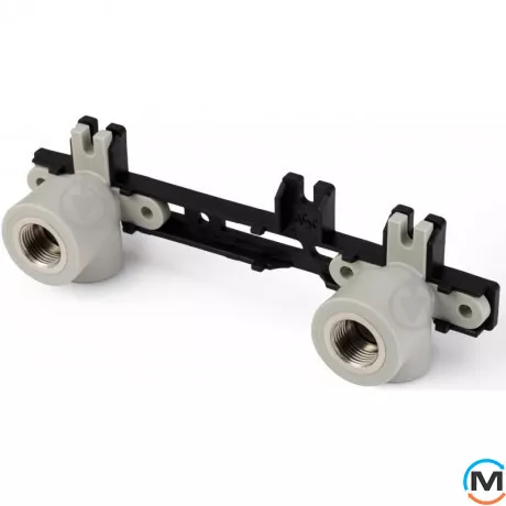 Колено настенное ППР (Серый) подв. для смесителя 20х1/2" ASG PROFI, фото 