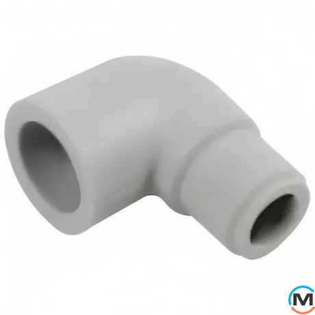 Колено ППР (Серый) 20x90 внутреннее/наружное ASG, Диаметр (мм): 20, Угол: 90, фото , изображение 2