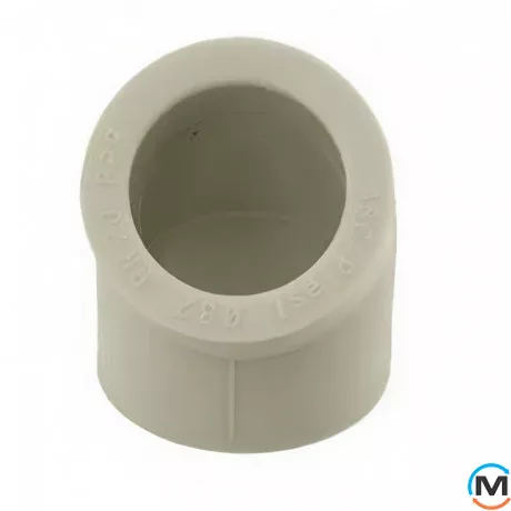 Коліно ППР (Сірий) 75x45 ASG, Діаметр (мм): 75, Кут: 45, фото , зображення 2