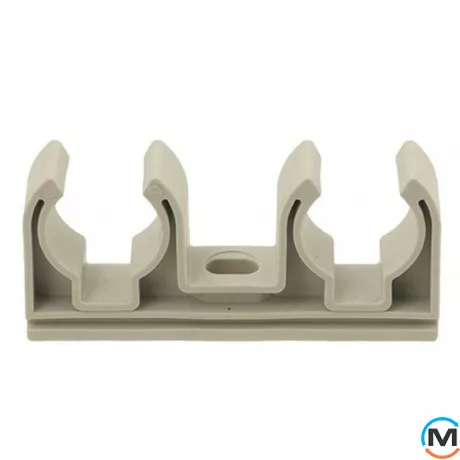 Двойной зажим ASG 2х25 ППР (Серый), Диаметр (мм): 25, фото , изображение 3