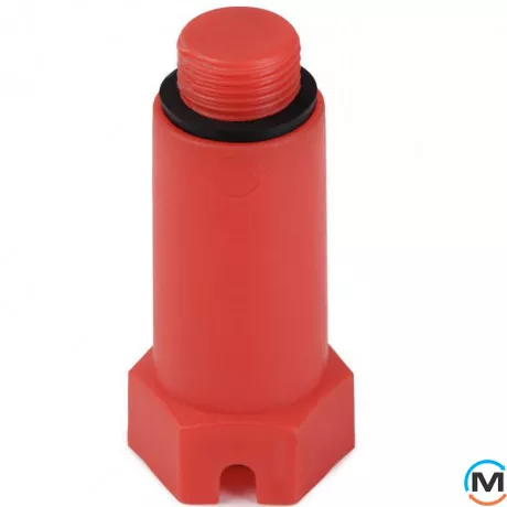 Пробка з різьбленням ASG 1/2" Л червона ППР (Сірий), фото 