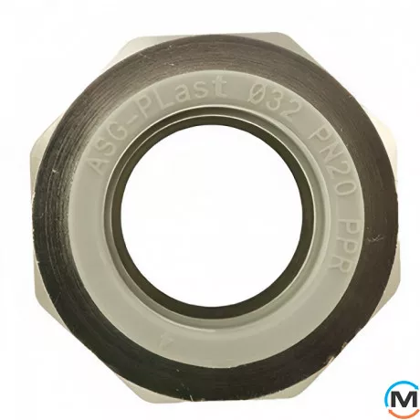 Американка ASG 50x6/4" зв. ППР (Сірий), Тип різьблення: Зовнішня, Діаметр різьблення: 6/4", Колір: Сірий, Діаметр (мм): 50, фото , зображення 3