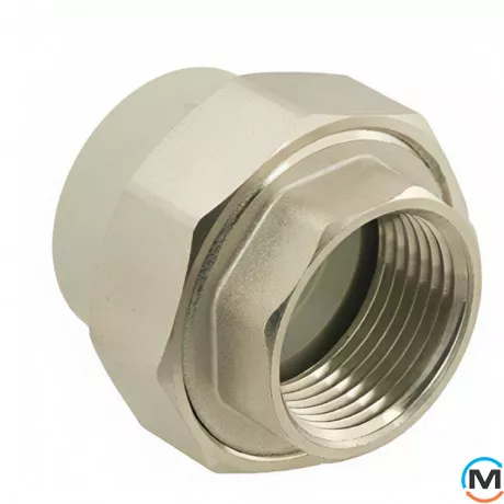 Американка ASG 50x6/4" вн. ППР (Сірий), Тип різьблення: Внутрішня, Діаметр різьблення: 6/4", Колір: Сірий, Діаметр (мм): 50, фото , зображення 2