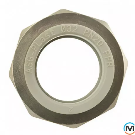 Американка ASG 50x6/4" вн. ППР (Сірий), Тип різьблення: Внутрішня, Діаметр різьблення: 6/4", Колір: Сірий, Діаметр (мм): 50, фото , зображення 3