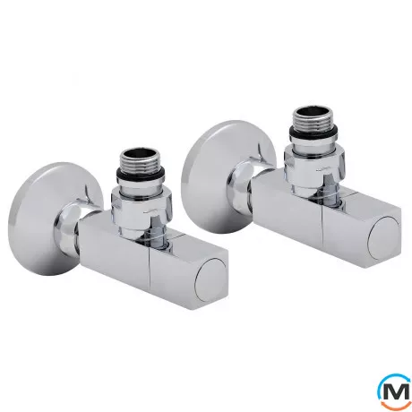 Кран кутовий ARTTIDESIGN 1/2”X1/2” Квадро Хром, фото 