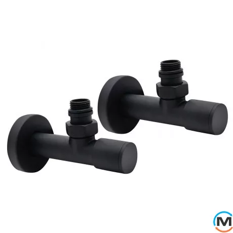 Комплект дизайн кранів ARTTIDESIGN подовжений 1/2” x 1/2” чорний матовий, Колір: Чорний, фото 