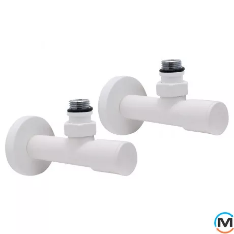 Комплект дизайн кранів ARTTIDESIGN подовжений 1/2” x 1/2” білий матовий, Колір: Білий, фото 