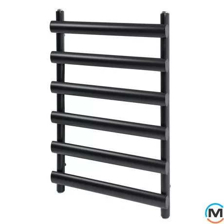 Дизайнерский полотенцесушитель ARTTIDESIGN Menton 6/744 черный матовый, Цвет: Черный, Высота (мм): 744, Кол-во секций: 6, фото 