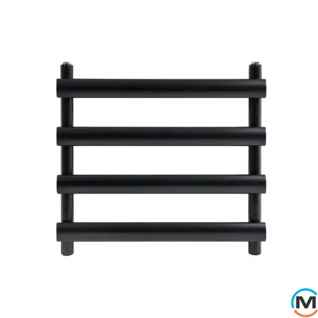 Дизайнерський сушки для рушників ARTTIDESIGN Menton 4/496 чорний матовий, Колір: Чорний, Висота (мм): 496, Кількість секцій: 4, фото , зображення 3