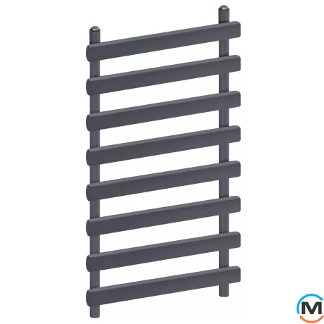 Дизайнерський сушка для рушників ARTTIDESIGN Contes 8/992 сірий матовий, Колір: Сірий, фото , зображення 3