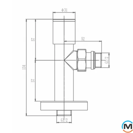 Комплект дизайн кранів ARTTIDESIGN подовжений 1/2” x 1/2” білий матовий, Колір: Білий, фото , зображення 2