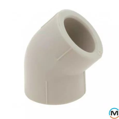 Поліпропіленове коліно 20 ВВ 45 ° KAN ppr, Варіант: ВР, Діаметр (мм): 20, Кут: 45, Робочий тиск (бар): 10, фото 