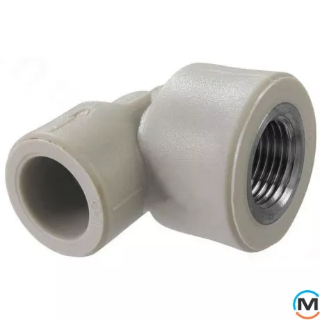 Поліпропіленове коліно 20 х 1/2 "У KAN ppr, Тип різьблення: Внутрішня, Діаметр різьблення: 1/2", Діаметр (мм): 20, фото 