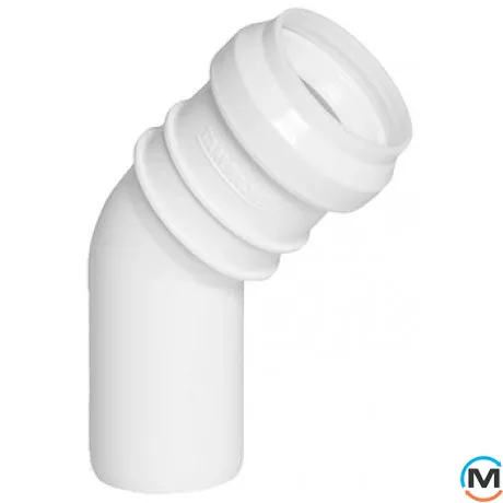 Колено канализационное Magnaplast 32/45, Вариант: Простое, Вид канализации: Внутренняя, Тип канализации: Простая, Градус (град.): 45, Диаметр (мм): 32, Материал: Полипропилен PPR, фото 