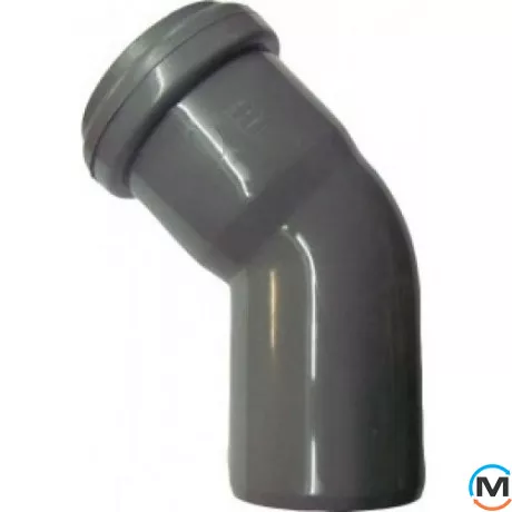 Коліно каналізаційне Magnaplast 40/67, Варіант: Просте, Вид каналізації: Внутрішня, Тип каналізації: Проста, Градус (град.): 67, Діаметр (мм): 40, Матеріал: Поліпропілен PPR, фото 
