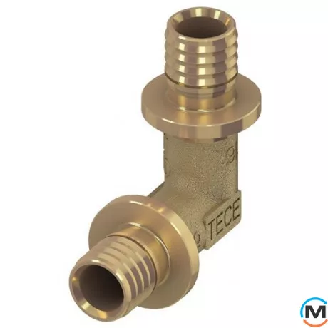 Куточок TECE сполучний 90°, 16х16, Варіант: Звичайний, Діаметр (мм): 16, Кут: 90, Робочий тиск (бар): 10, Матеріал: Латунь, фото 