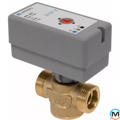 Afriso AZV642 клапан 3-ходовий G 3/4" DN15 kvs 8,0 230В 2 точки, з кабелем перемикаючий клапан, фото 