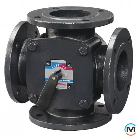 Esbe SB214 F DN80 kvs 150 чотириходовий змішувальний клапан, фото 