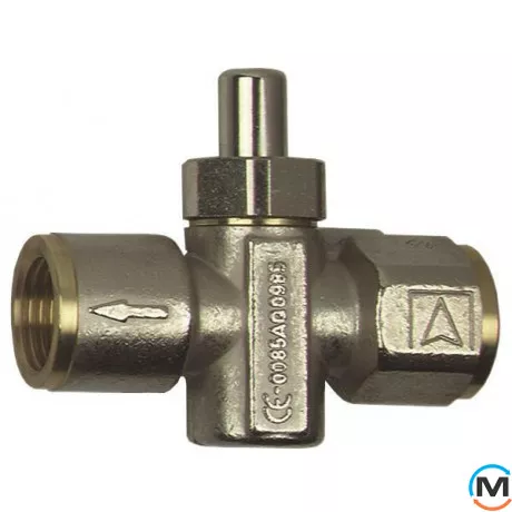 Кнопочный кран Afriso 1/2" х 1/2" для манометра, фото 