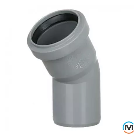 Колено канализационное Magnaplast 125/30, Вариант: Простое, Вид канализации: Внутренняя, Тип канализации: Простая, Градус (град.): 30, Диаметр (мм): 125, Материал: Полипропилен PPR, фото 