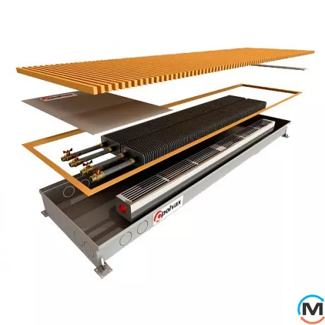 Внутрипольный конвектор Polvax KVM.PLUS.PREMIUM.380.2500.120, Тип конвектора: С вентилятором, Корпус конвектора: Нержавеющая сталь, Кол-во теплообменников: 2, Напряжение вентилятора: 24 V, Глубина (мм): 120, Ширина (мм): 380, Длина (мм): 2500, фото 