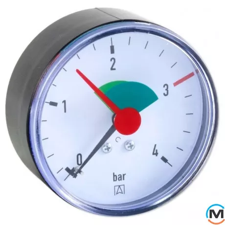 Манометр аксіальний Afriso 63мм, 0-6 бар, з'єдн. 1/4", к.т. 1,6 тип RF металевий, фото 