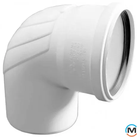 Відведення Rehau Raupiano Plus подовжений 90 87 °, Варіант: Подовжений, Вид каналізації: Внутрішня, Тип каналізації: Безшумна, Градус (град.): 90, Діаметр (мм): 90, Матеріал: Поліпропілен PPR, фото 