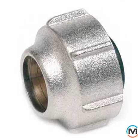 Резьбозатискне з'єднання Rehau Rautitan G3/4"х15 для трубок 15х1,0, Тип різьблення: Внутрішня, Діаметр різьблення: 3/4", Модифікація: для трубок G3/4"х15х1,0, Діаметр (мм): 15, Робочий тиск (бар): 10, Матеріал: Латунь оцинкована, фото 