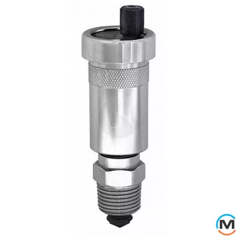 Автоматический воздухоотводчик Afriso 3/8" никелированная латунь + отсечной клапан 1/2", фото 