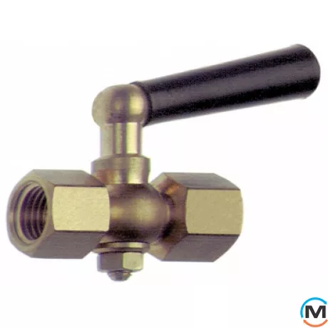 Триходовий кран Afriso для манометра 1/2" х 1/2" PN 16, латунь, Тип різьблення: Внутрішня/Внутрішня, Діаметр різьблення: 1/2", Робочий тиск (бар): 16, Матеріал: Латунь, фото 