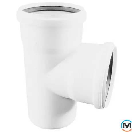 Трійник Rehau Raupiano Plus 40/40 87 °, Вид каналізації: Внутрішня, Тип каналізації: Безшумна, Градус (град.): 90, Модифікація: 40/40 87, Діаметр (мм): 40, Матеріал: Поліпропілен PPR, фото 