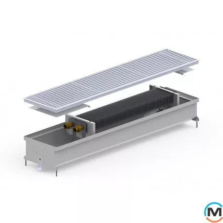 Внутрішньопідлоговий конвектор Carrera C.Inox.230.1500.120, Тип конвектора: Без вентилятора, Корпус конвектора: Нержавіюча сталь, Кількість теплообмінників: 1, Глибина (мм): 120, Ширина (мм): 230, Довжина (мм): 1500, фото 